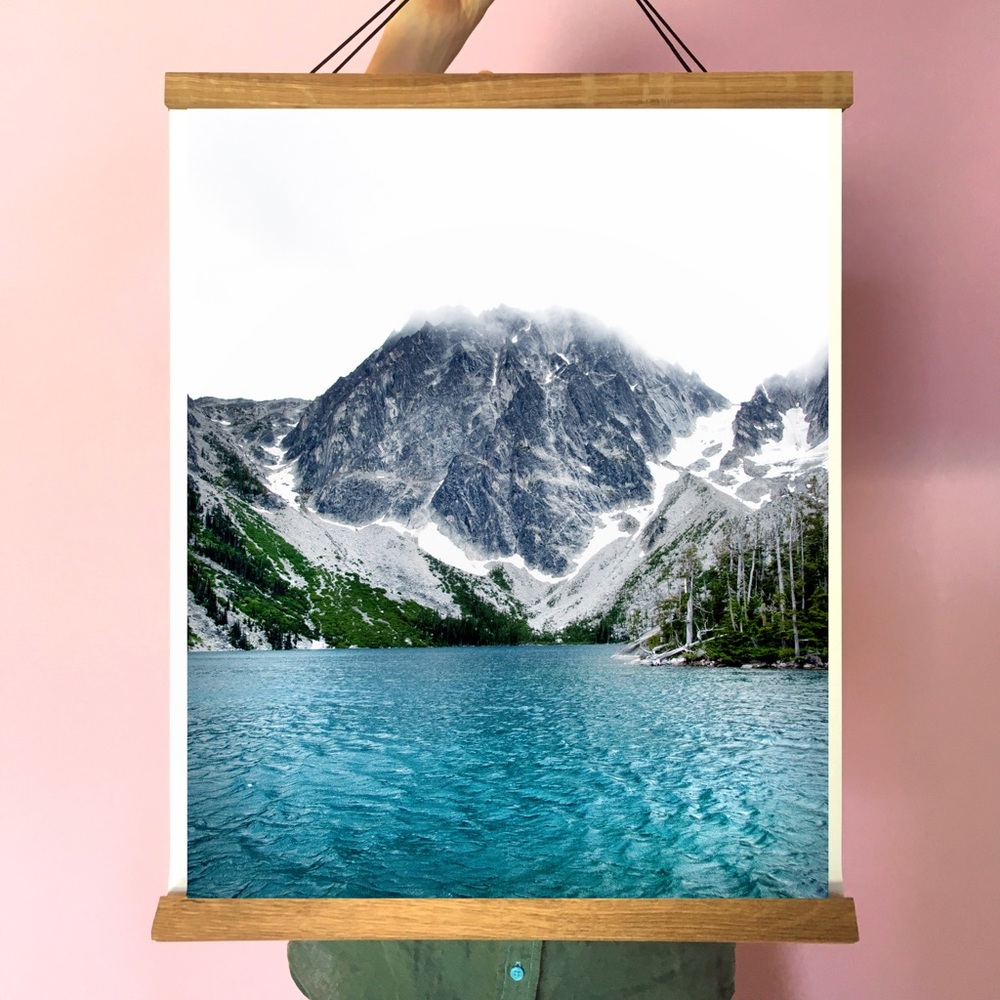 Alpine Lake Wall Art w/ Magnetic Rails